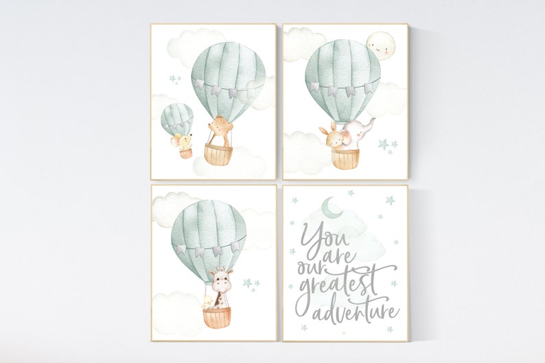 Sage Green Nursery Wall Art You Are Our Greatest Adventure Etsy