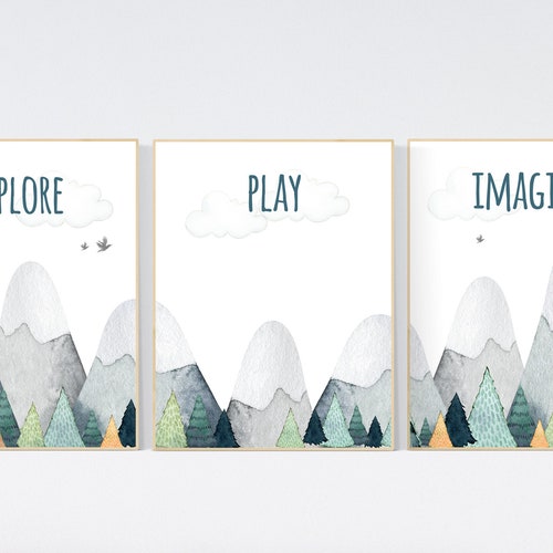 Nursery Decor Boy Mountain Adventure Nursery Adventure Theme Etsy