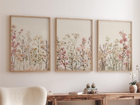 Wildflower Nursery Print: Boho Floral Wall Art