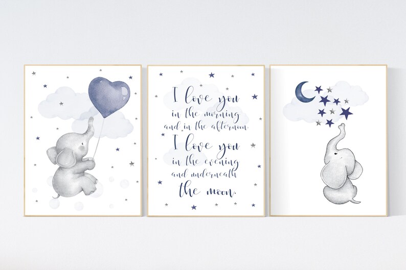 Nursery Decor Boy Navy Blue Nursery Wall Art Boy Navy Etsy