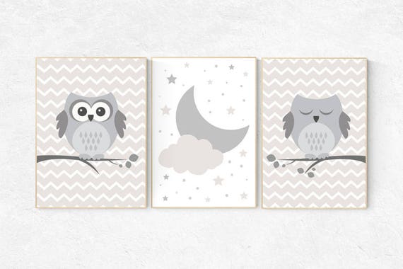 Gender neutral nursery, baby room decor, owl nursery decor, gray nursery, Nursery Decor, gender neutral baby, nursery decor owl grey nursery