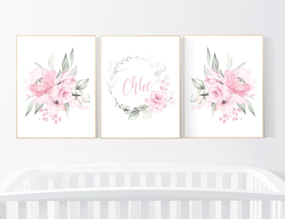 Nursery decor flower, Nursery decor girl pink, nursery decor girl floral, flower nursery, girl nursery wall art, pink nursery, boho nursery