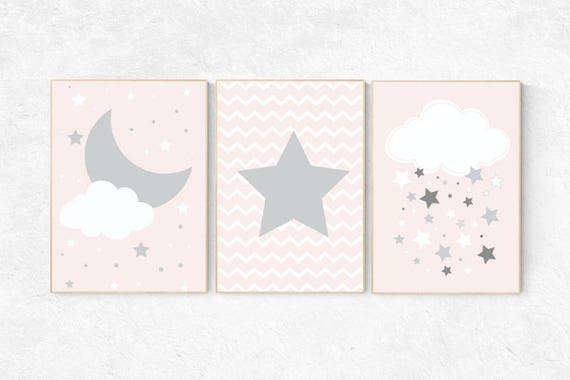 Nursery decor girl pink and gray, blush pink nursery decor, coral nursery decor, girls room decor pink, pink and grey nursery, girl room