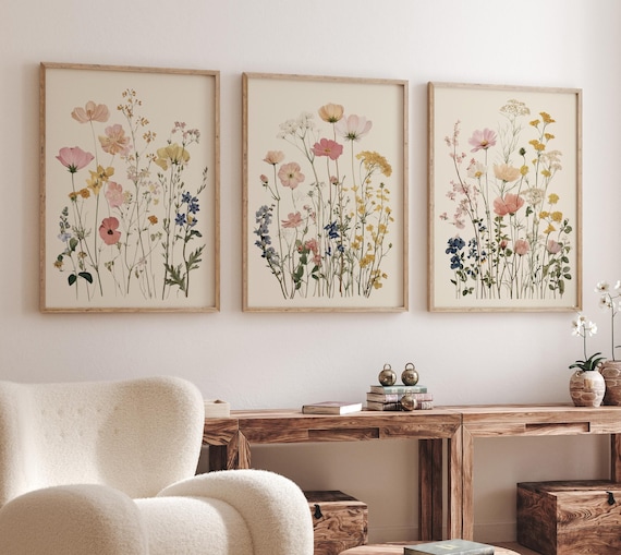 Wildflower Nursery Print: Vintage Floral Botanical Wall Art
