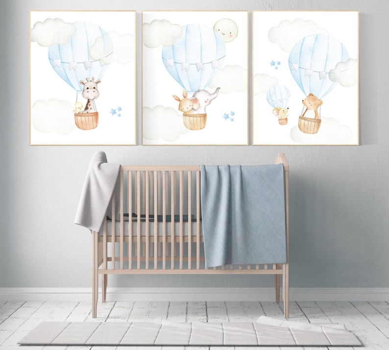 Nursery Decor Woodland Animal Nursery Decor Boy Elephant Etsy
