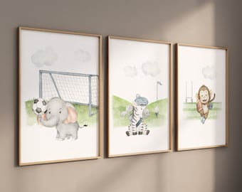 Baby Tier Sport Kinderzimmer Dekor Druck: Safari-Thema