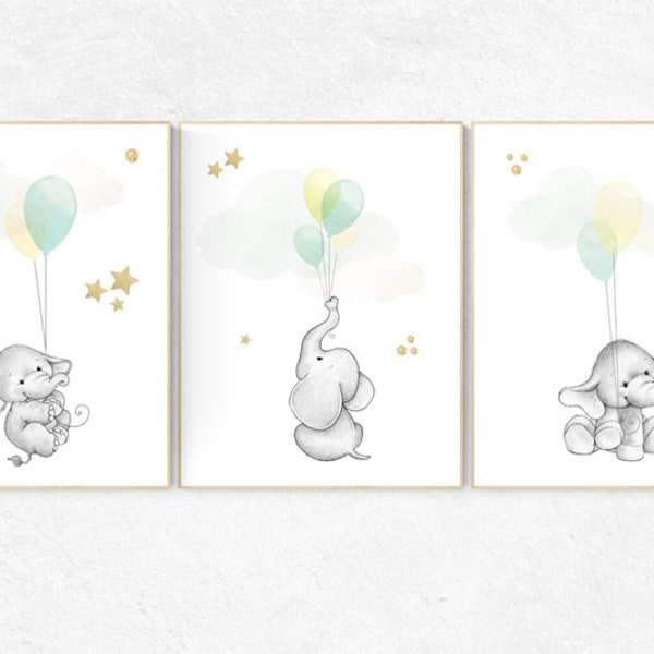 Mint Green and Grey Etsy