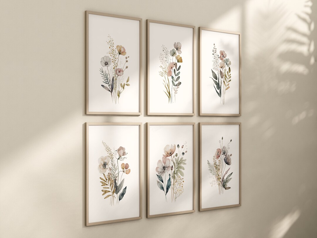 Wildflower Wall Art, Botanical Print, Flower Wall Art, Girl Nursery ...