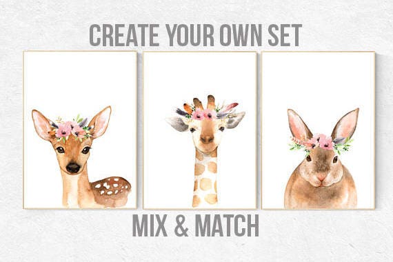 woodland prints nursery