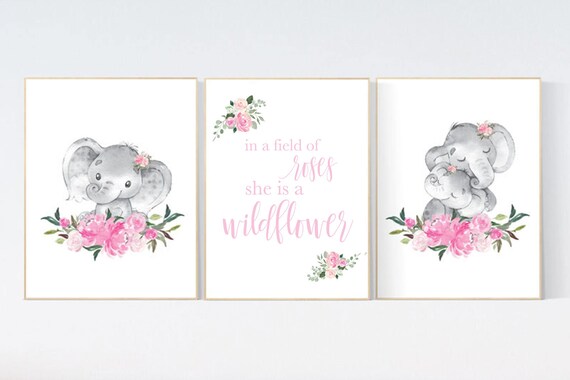 elephant nursery decor girl