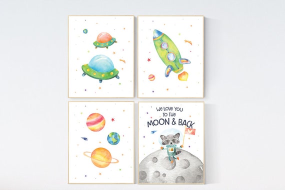 Nursery decor boys space, Space nursery decor, Space Boy Nursery Art Prints, Nursery decor boy space, space wall art nursery,