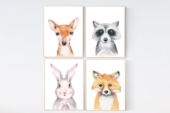 Nursery decor boy Woodland, Baby Animal Nursery Art, Woodland Nursery Decor, Nursery Art, Nursery Prints Nursery Wall Art Woodland Animals