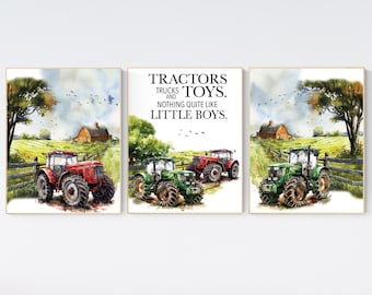Lámina de tractor para guardería: decoración de granja para niños