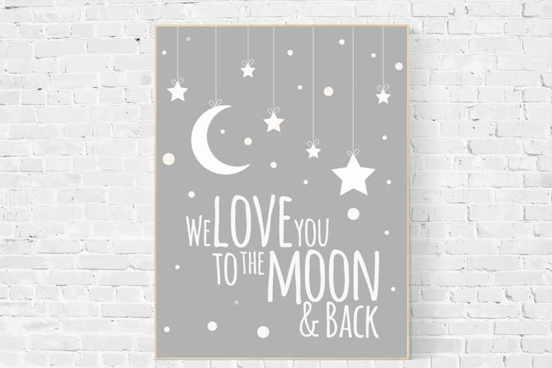 love you to the moon and back nursery decor