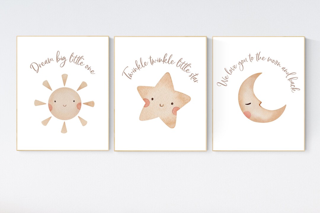 Nursery Wall Art Neutral Gender Neutral Nursery Prints Baby Etsy