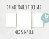 Choose Any 3 prints, Mix and match! Custom nursery decor, Custom nursery art, set of 3 prints, nursery decor girl, nursery decor boy, prints