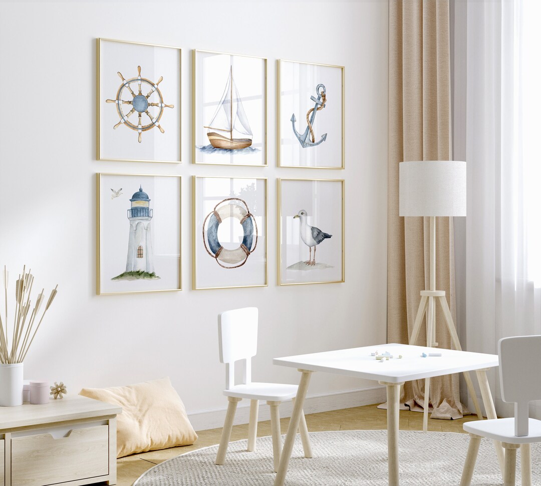 Nautical Nursery Prints: Sea Themed Wall Art - Etsy
