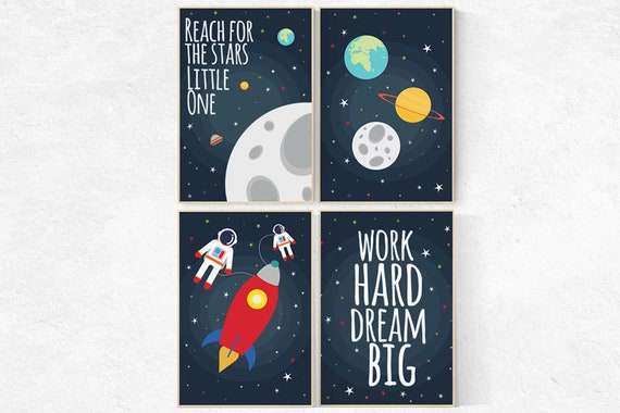 Nursery decor boys space, Space nursery decor, nursery set, space themed nursery, reach for the stars, space decor, kids room decor