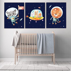 Nursery decor boy space, animals, Space nursery decor, Space themed nursery, outer space, boys room wall art, baby boy, space nursery