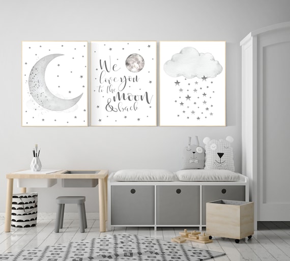 moon themed baby room