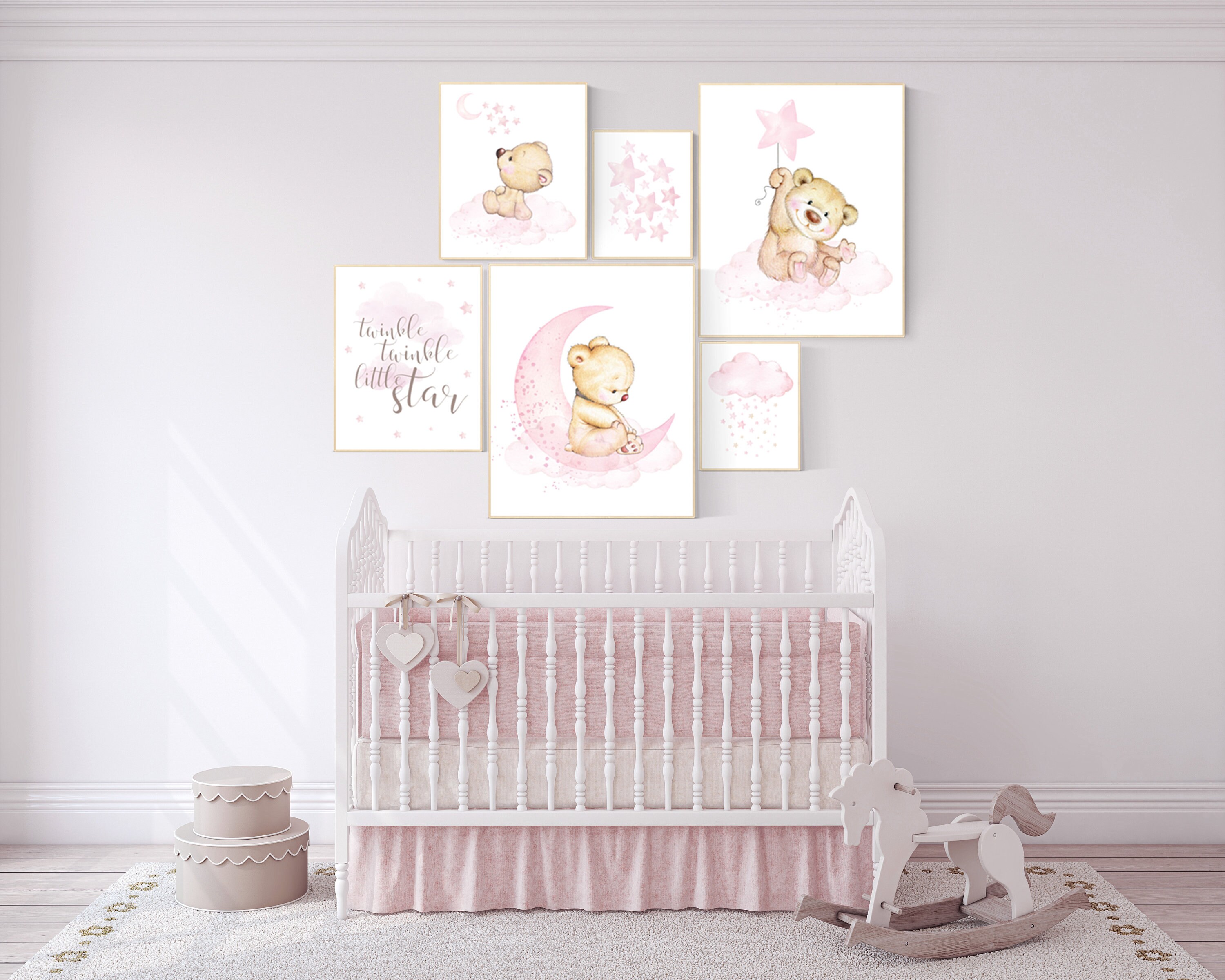 Nursery Decor Girl Bear Nursery Decor Teddy Bear Nursery Girl