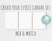 Choose Any 3 prints, Mix and match! Create your canvas set, Custom nursery decor, canvas nursery prints, set of 3 canvas prints, canvas