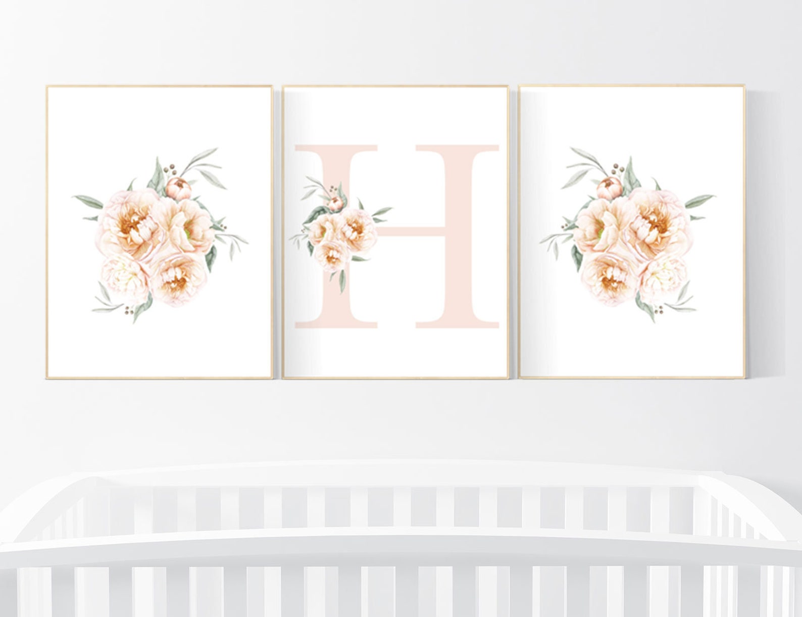 Nursery Decor Girl Coral Nursery Decor Girl Flower Name Etsy