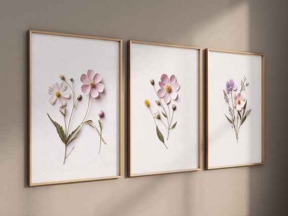 Flower print, Boho Nursery wall art, Wildflower Nursery Decor, Girl Nursery Decor, flower art, Botanical Print, boho home decor, girls room
