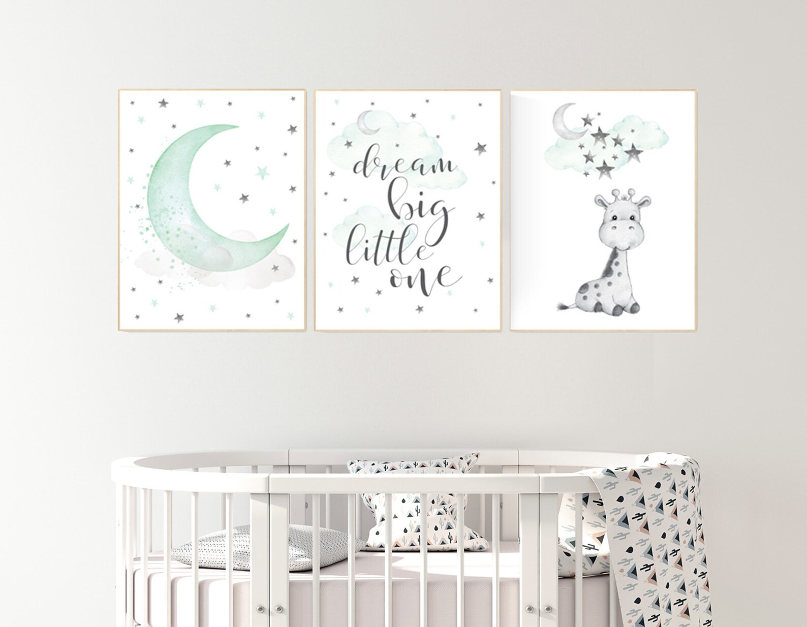 Giraffe Nursery Decor Nursery Decor Girl Giraffe Mint Etsy