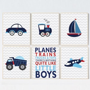 Transportation nursery, Baby Boy Nursery, transportation boys room decor, train, truck plane, car, vehicle nursery
