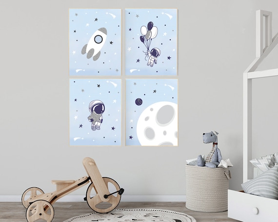 Nursery decor boy space, Space nursery decor, space nursery wall art, Nursery wall art space, astronaut print kids, space theme nursery