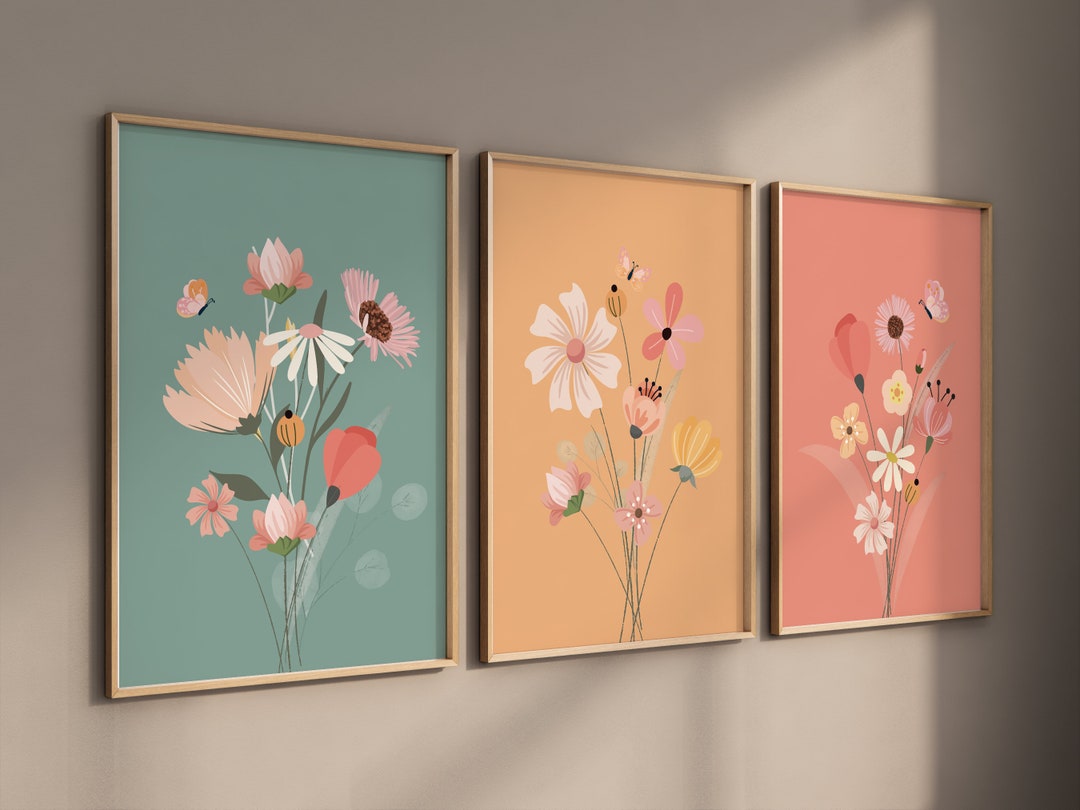 Wildflower Nursery Print: Boho Floral Wall Art - Etsy