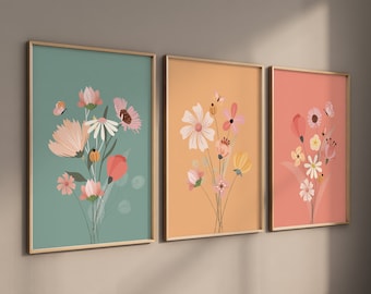 Wildflower Nursery Print: Boho Floral Wall Art