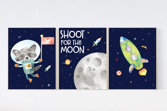 Nursery decor boy space, space wall art nursery, Space wall art, animal prints, gender neutral, space nursery theme, outer space nursery art