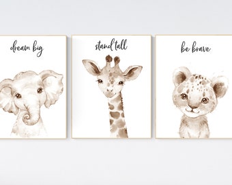 Nursery wall art animals, gender neutral nursery, Animals Nursery Prints, Woodland Nursery Decor, Safari Nursery Wall Art, animal prints