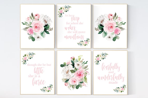 baby girl floral nursery decor