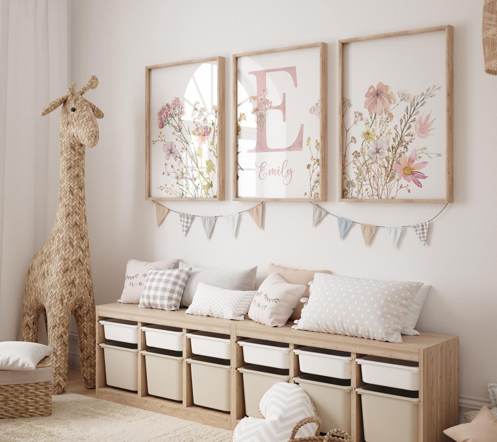 Wildflower Nursery Print: Boho Floral Wall Decor - Etsy
