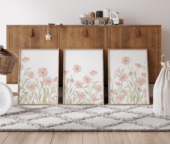 Wildflower Nursery Print: Vintage Floral Botanical Wall Art