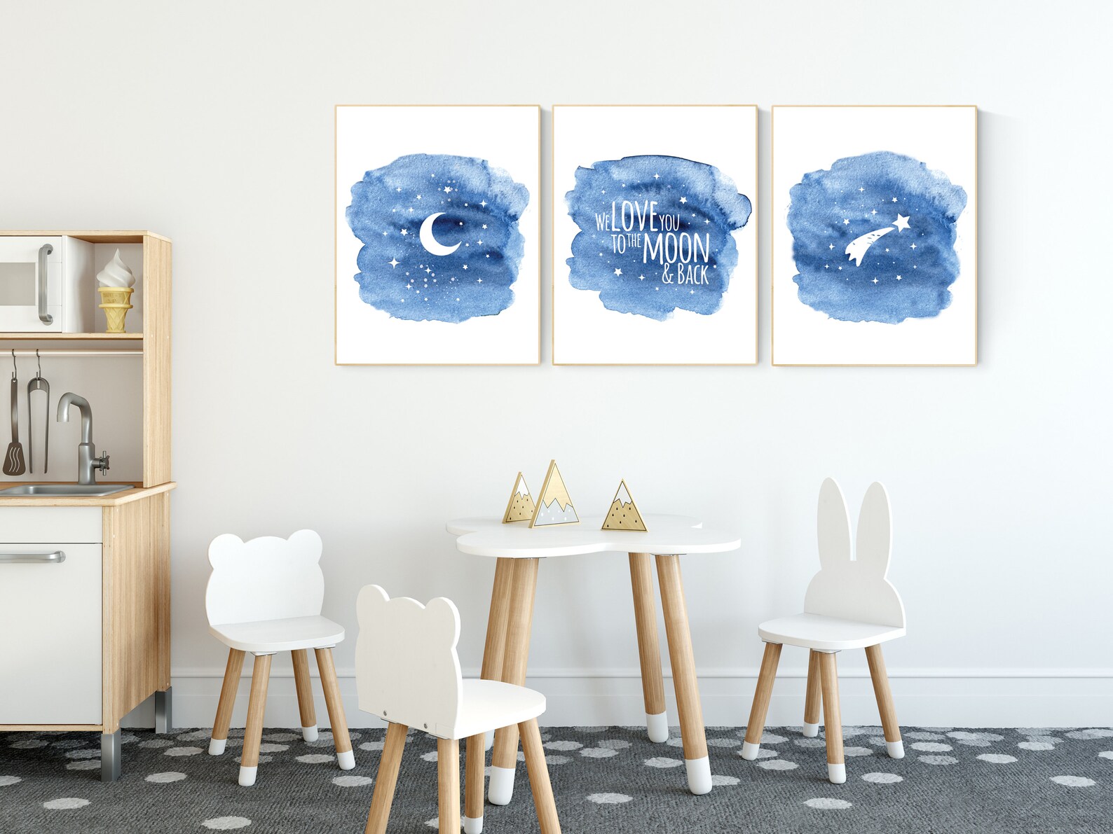 Nursery Decor Boy Navy Blue, Nursery Wall Art Boy, Navy Nursery Decor