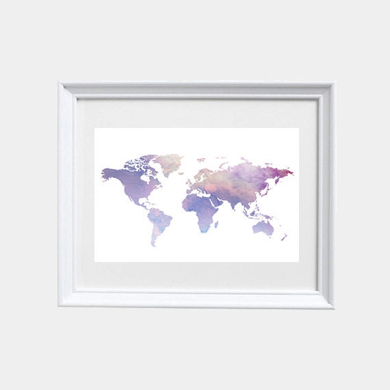 Pastel World Map Art: Canvas Prints, Frames & Posters