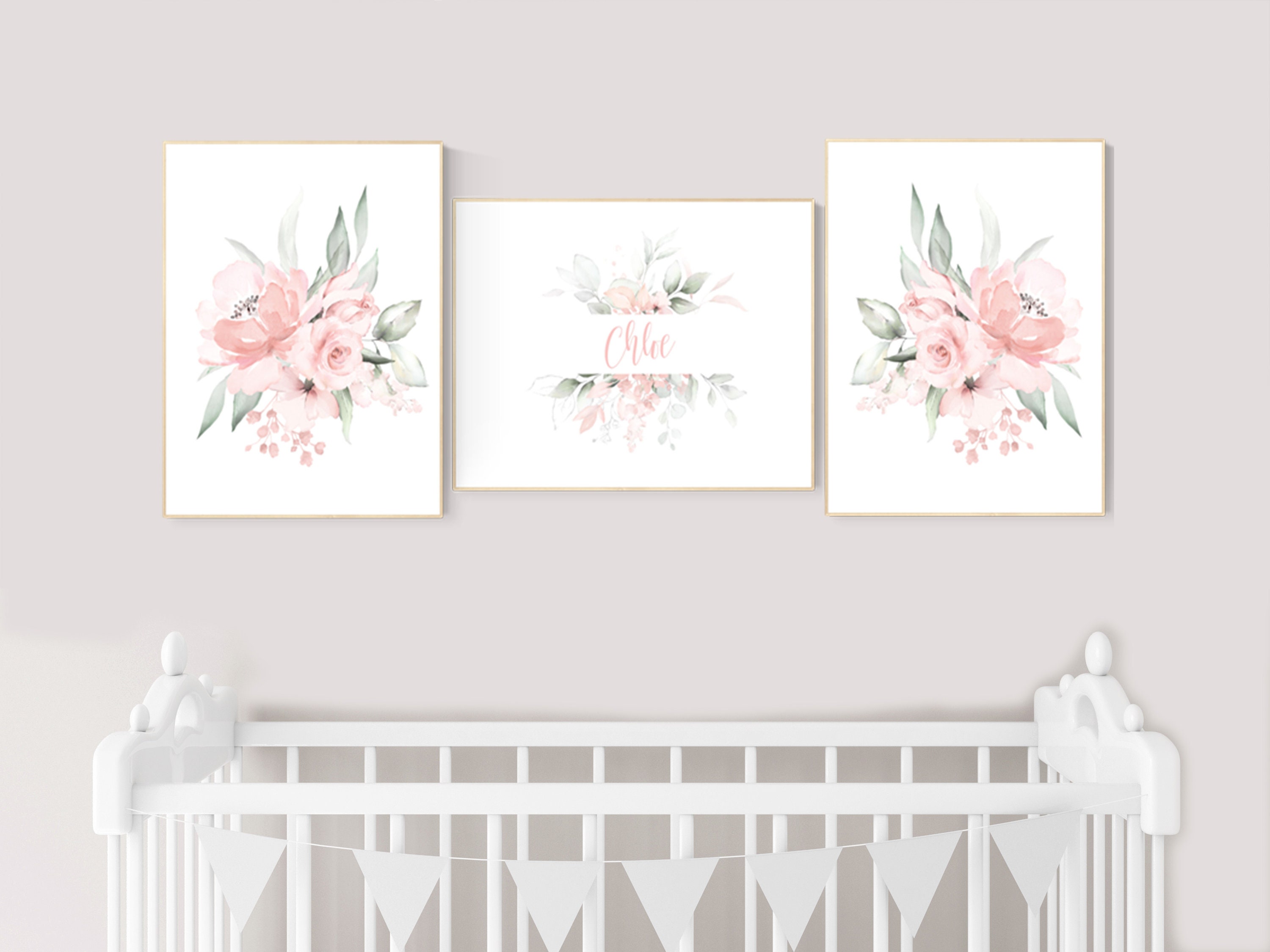 boho floral nursery decor