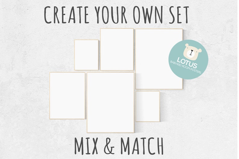 Create Your Own Set Mix and Match Custom Nursery Decor Etsy