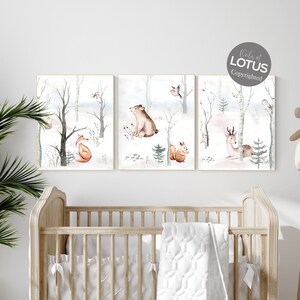 Nursery decor woodland animals, gender neutral nursery, Woodland Nursery Wall Art, Woodland animal prints, forest, animal nursery wall decor
