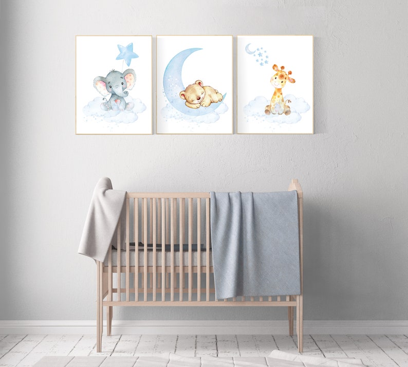 Nursery Decor Animals Animal Prints Nursery Wall Art Gender Etsy