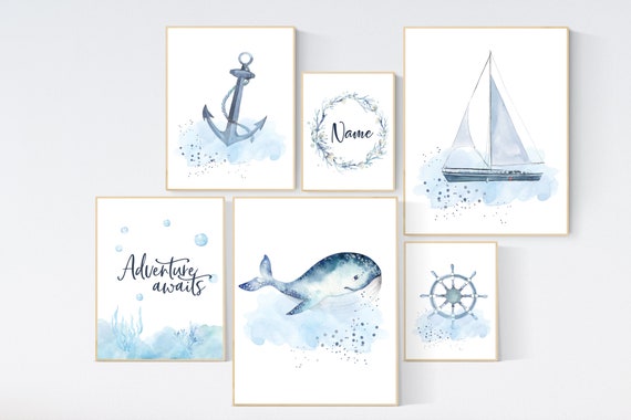 Nursery decor boy nautical, nursery decor boy under the water, nursery decor boy nautical, nursery decor nautical, sea theme nursery decor