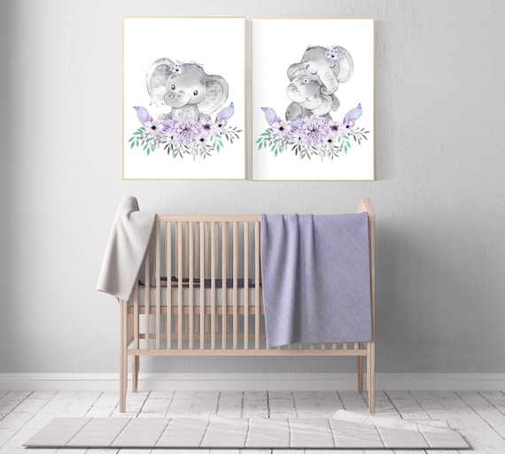 Nursery decor boho, nursery decor girl purple mint, nursery decor girl floral, lilac nursery decor lavender, lilac nursery, teal, flower