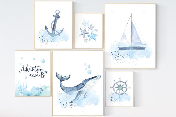 Nursery decor boy nautical, nursery decor boy under the water, nursery decor boy nautical, nursery decor nautical, sea theme nursery decor