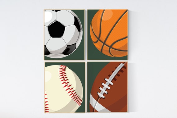 Sport Nursery Print, boys room decor, boy room wall art, Nursery sports decor, Boy Nursery Print Set, Toddler Room Decor, Nursery Sport