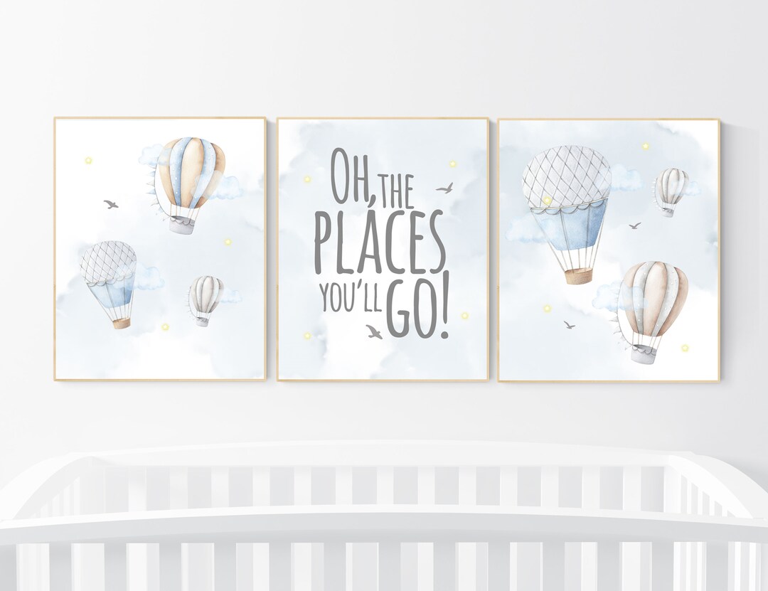 Hot Air Balloon Nursery Print: Gender Neutral Baby Room Decor - Etsy