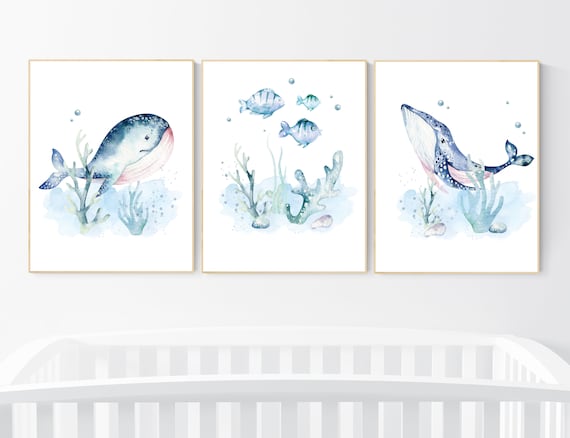 Nautical Nursery Lotus Nursery Prints
